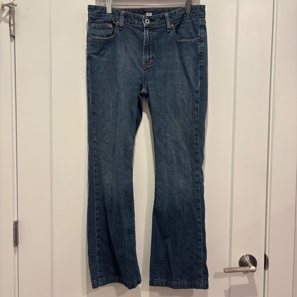 Polo Jeans Co Ralph Lauren Stretch Kelly Blue Denim Flare Leg Jeans 10x32